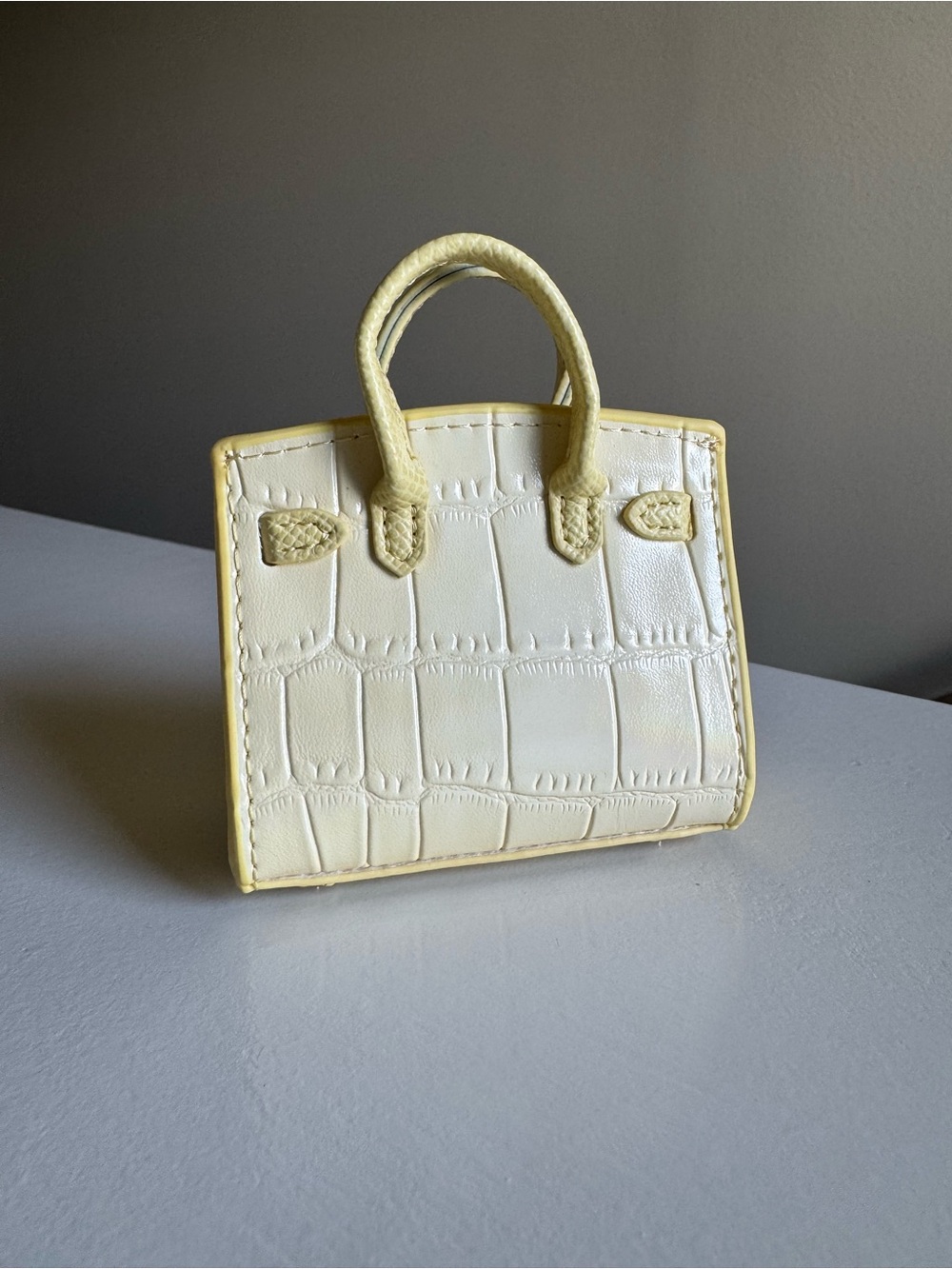 Yellow Two-toned Bag Charm - Picture 4 of 5